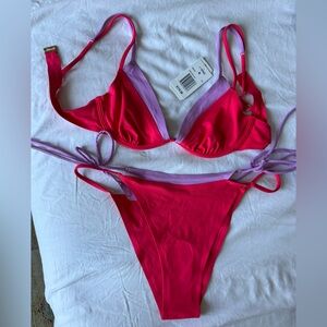 L*Space matching bikini set - Fused Zandaya top and bottom Size M+L
